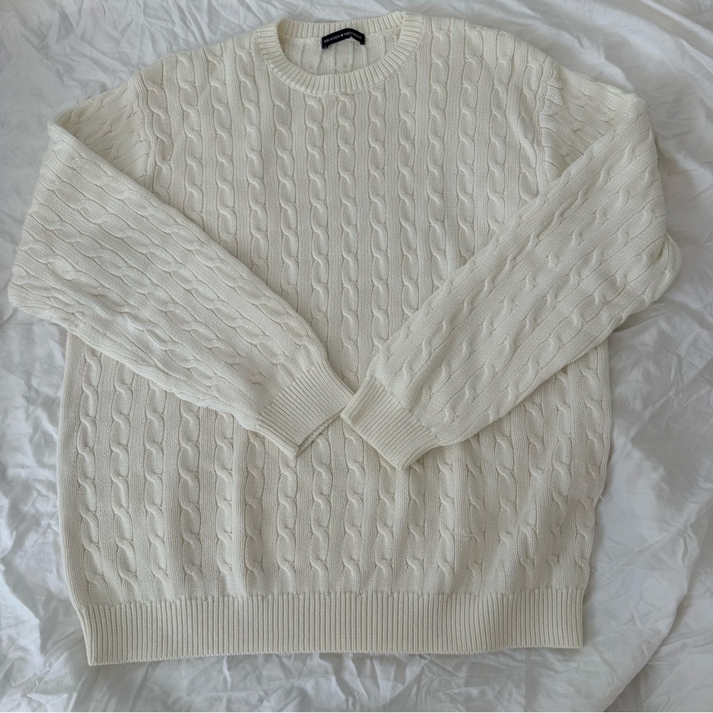 brandy melville cream knit sweater
